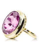 Ring Vintage Handwerk Amethyst 14 Karat Gelbgold vrc285y